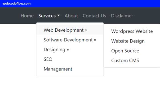Bootstrap-4-Multi-Level-Dropdown-Menu-Demo