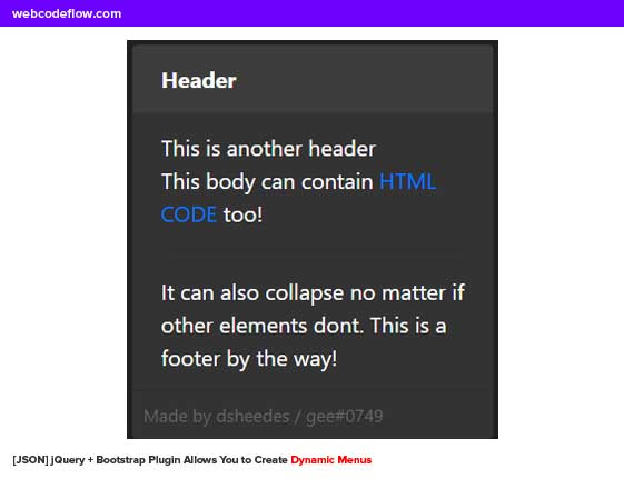 Create-JSON-Dynamic-Menus