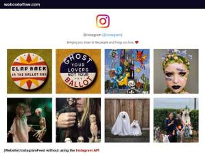 InstagramFeed-without-using-the-Instagram-API