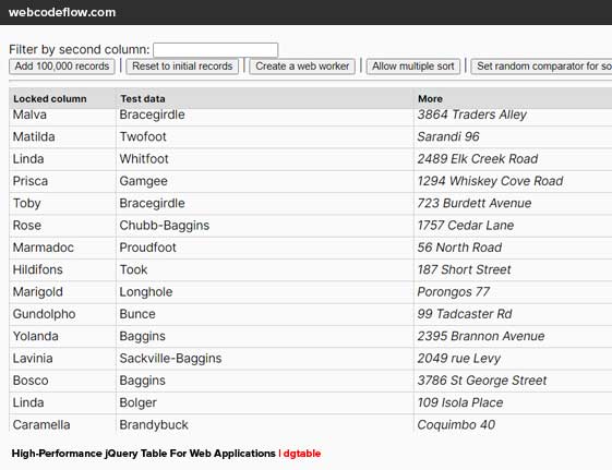 jquery-table-view-dgtable