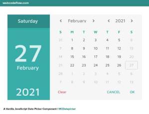vanilla-js-datepicker