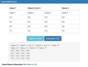 jquery-table-to-csv
