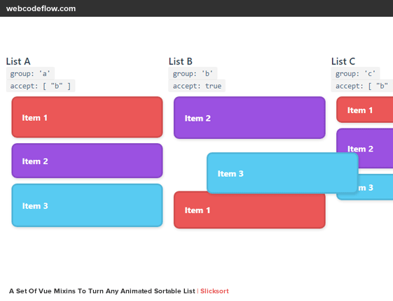 vuetify-sortable-list