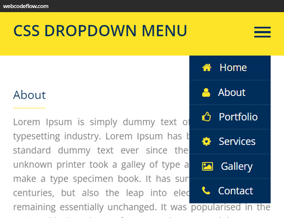 css-dropdown-menu