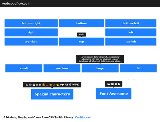 Pure-CSS-Tooltip-Library