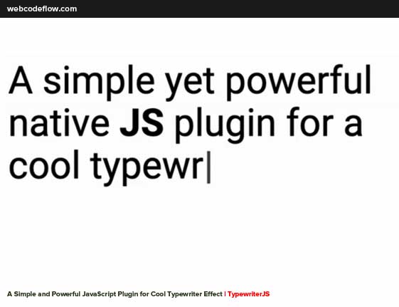 Typewriter-Effect-TypewriterJS