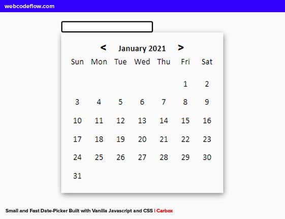 Carbox-Date-Picker