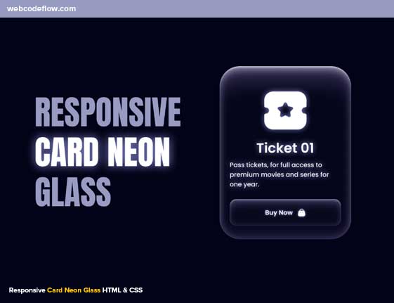 responsive-neon-glass-cards